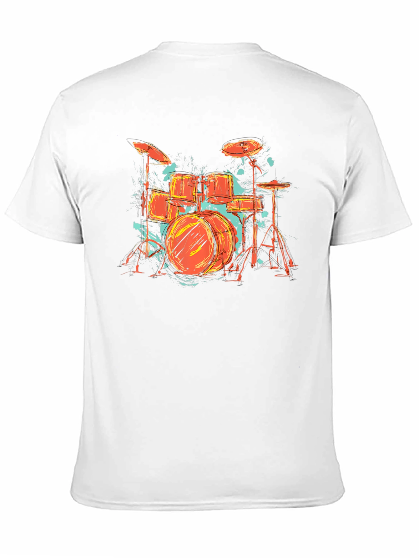 Drum Set Graphic Tee - Band Lovers Black T-Shirt