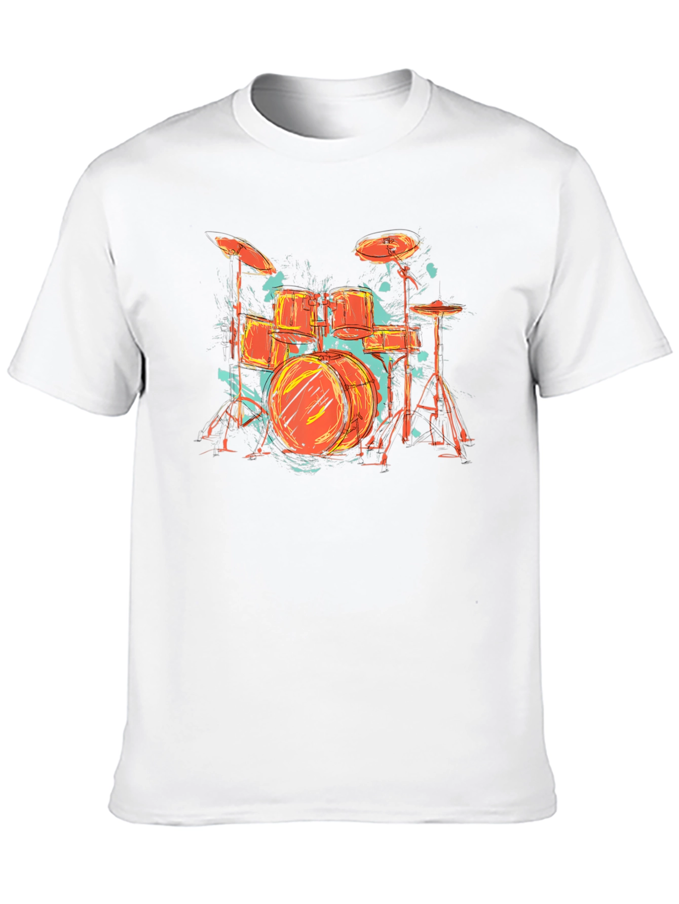 Drum Set Graphic Tee - Band Lovers Black T-Shirt