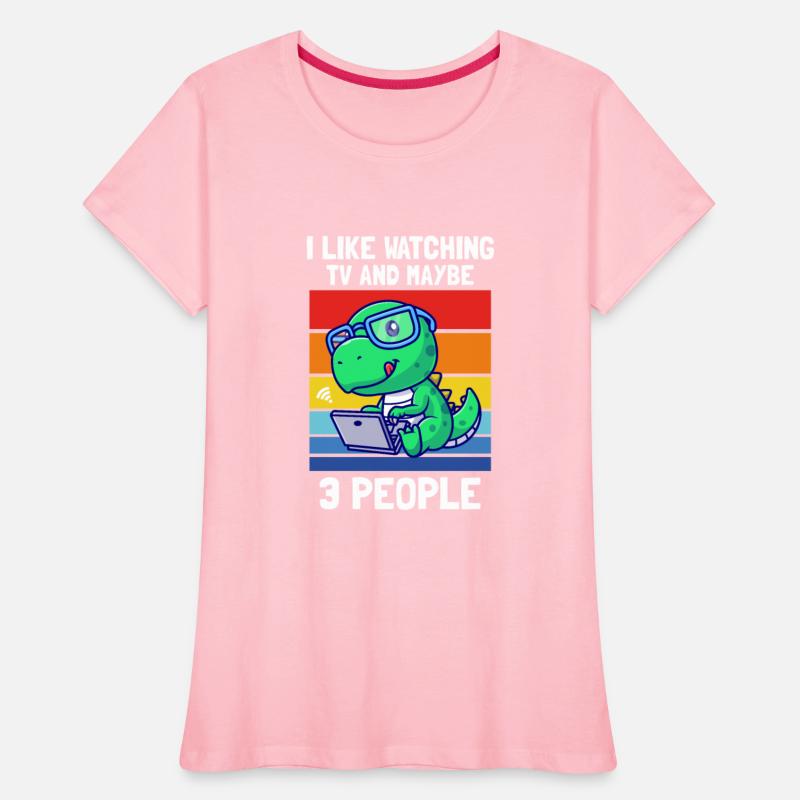 I Like Watching TV And Maybe 3 People Dino Shirt