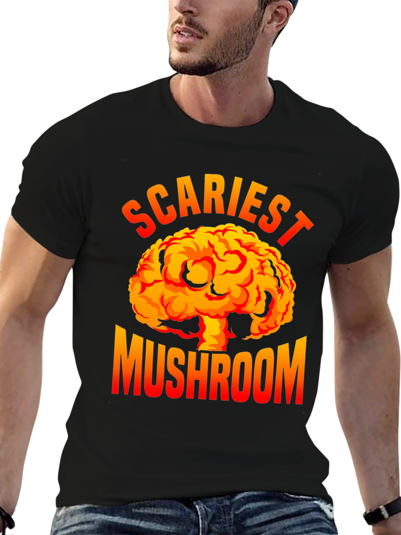 Scariest Mushroom Graphic Tee - Unique Design