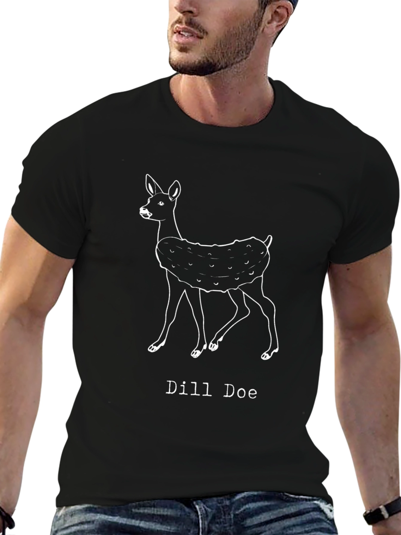 Dill Doe T-Shirt - Funny Deer Pickle Pun Tee