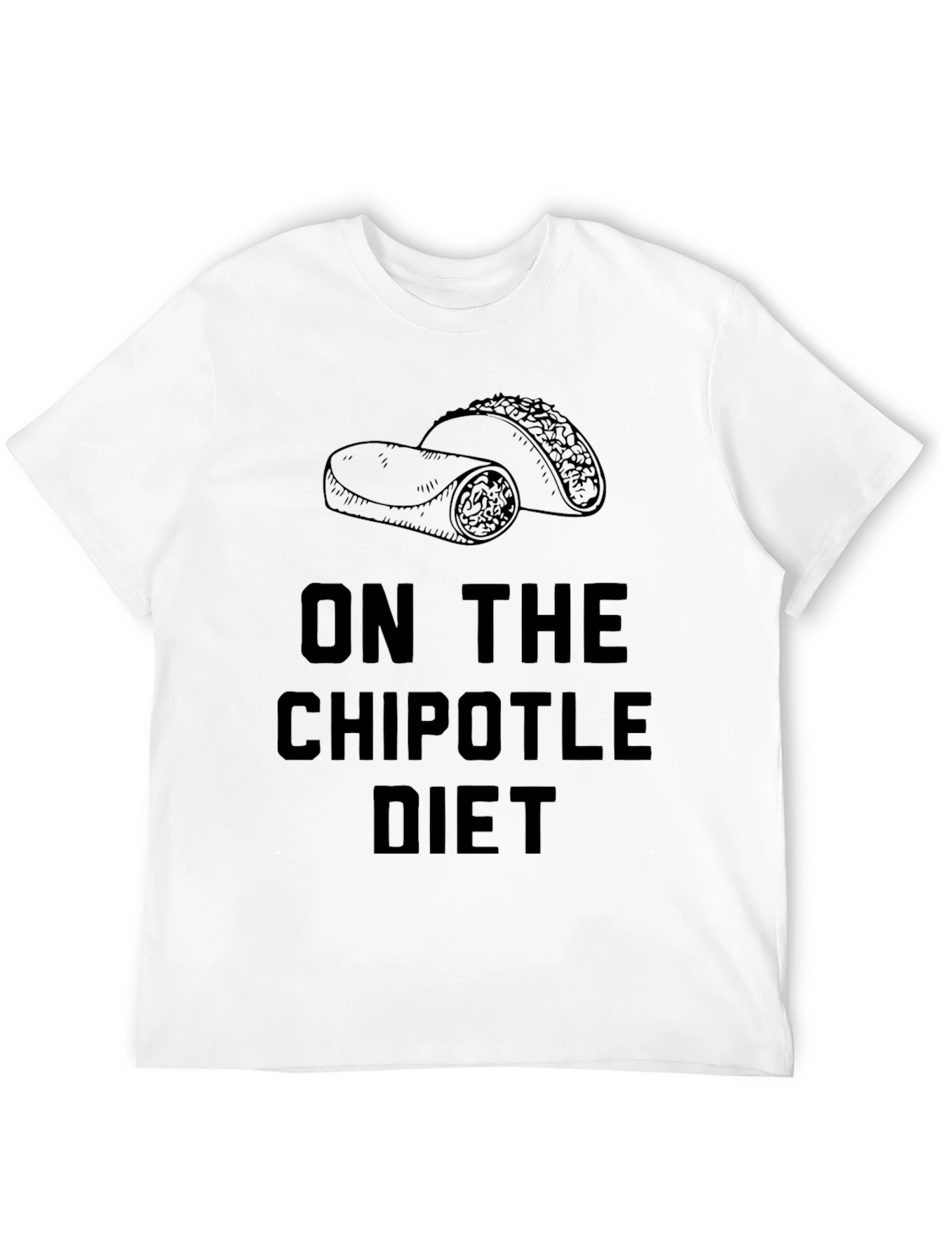Chipotle Diet Black T-Shirt Burrito Taco