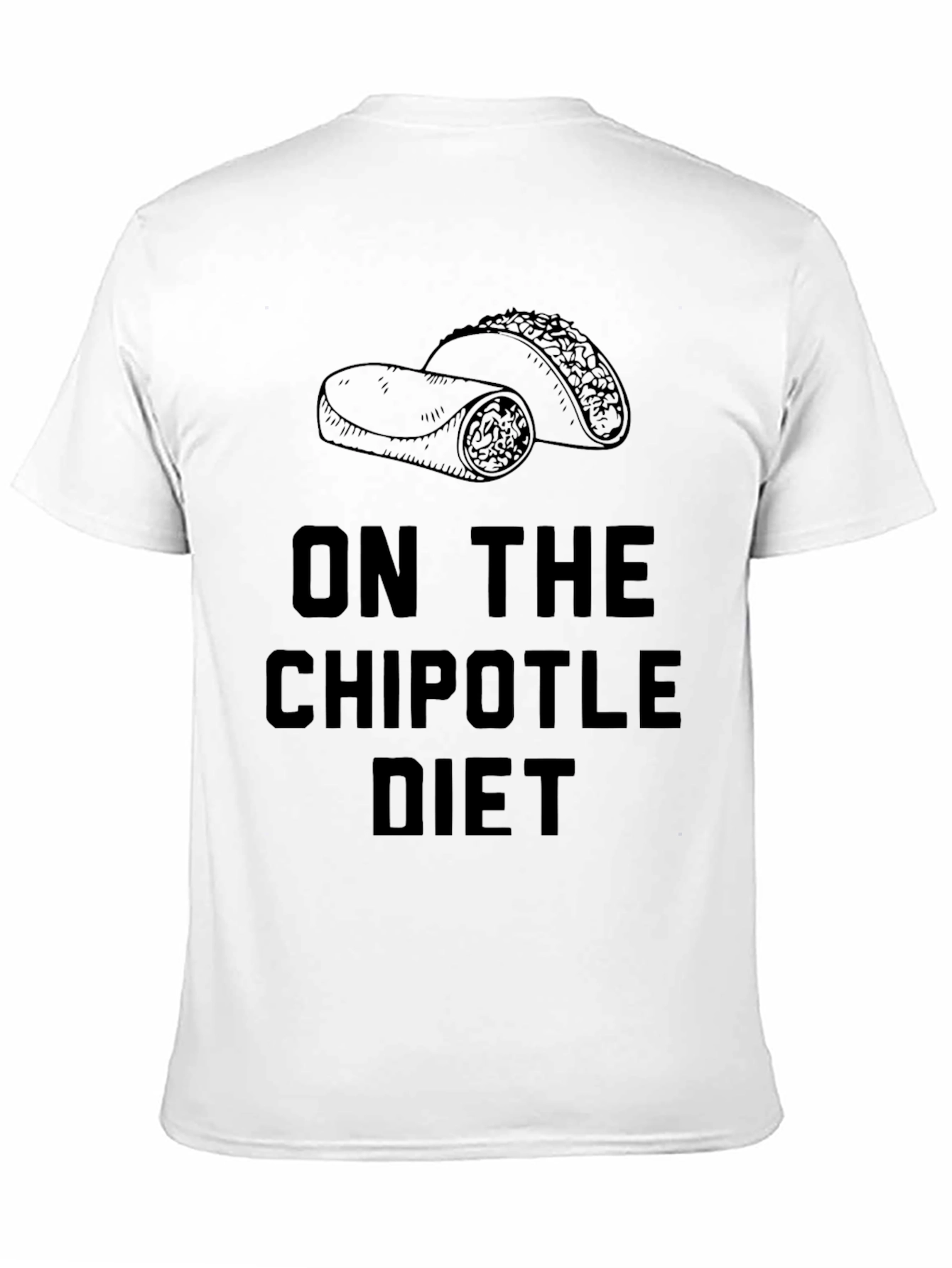 Chipotle Diet Black T-Shirt Burrito Taco