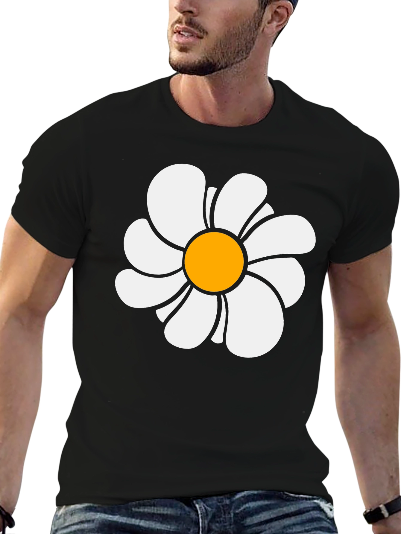 Daisy Graphic Black T-Shirt