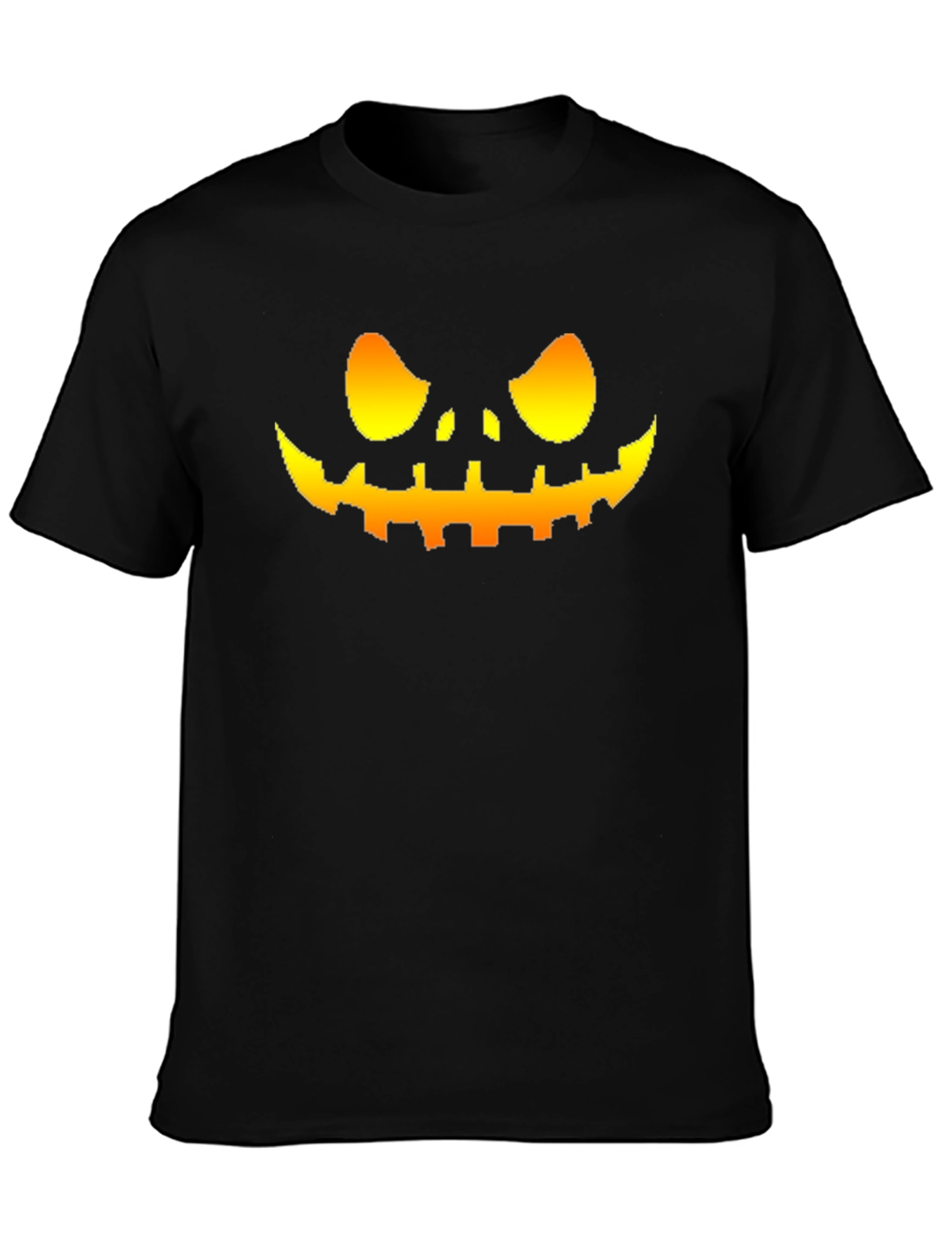 Mens Halloween Pumpkin Face Graphic T-Shirt