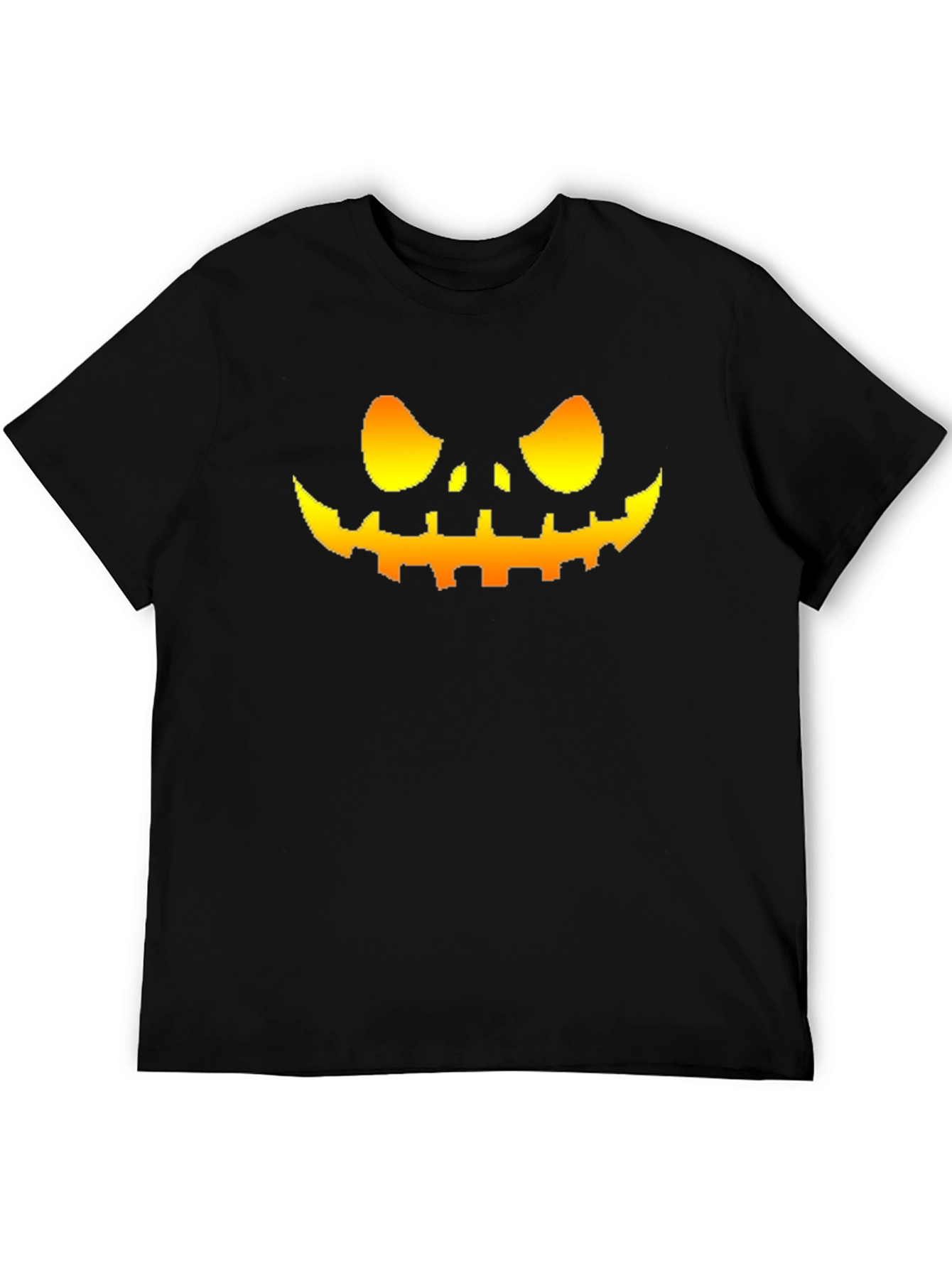 Mens Halloween Pumpkin Face Graphic T-Shirt