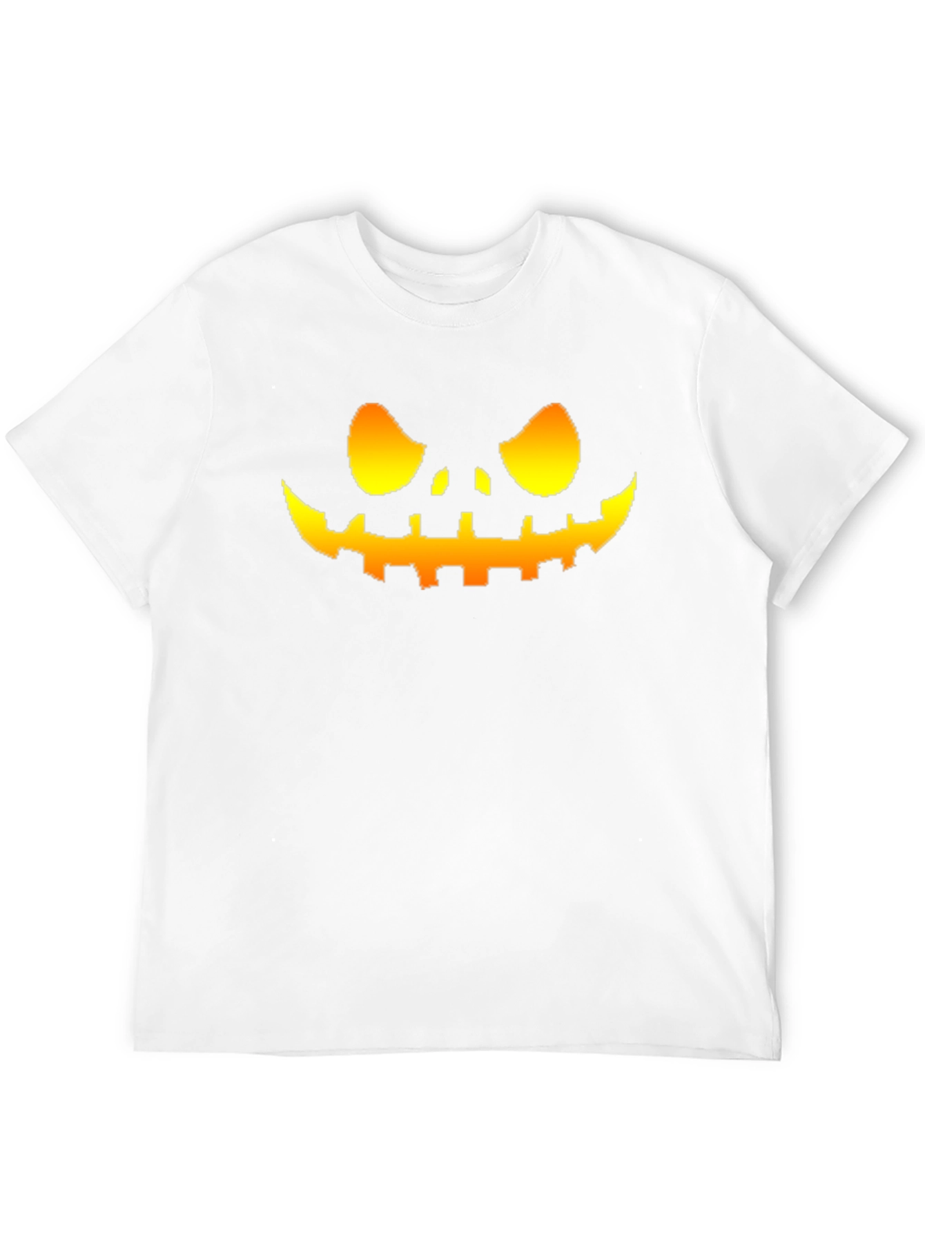 Mens Halloween Pumpkin Face Graphic T-Shirt