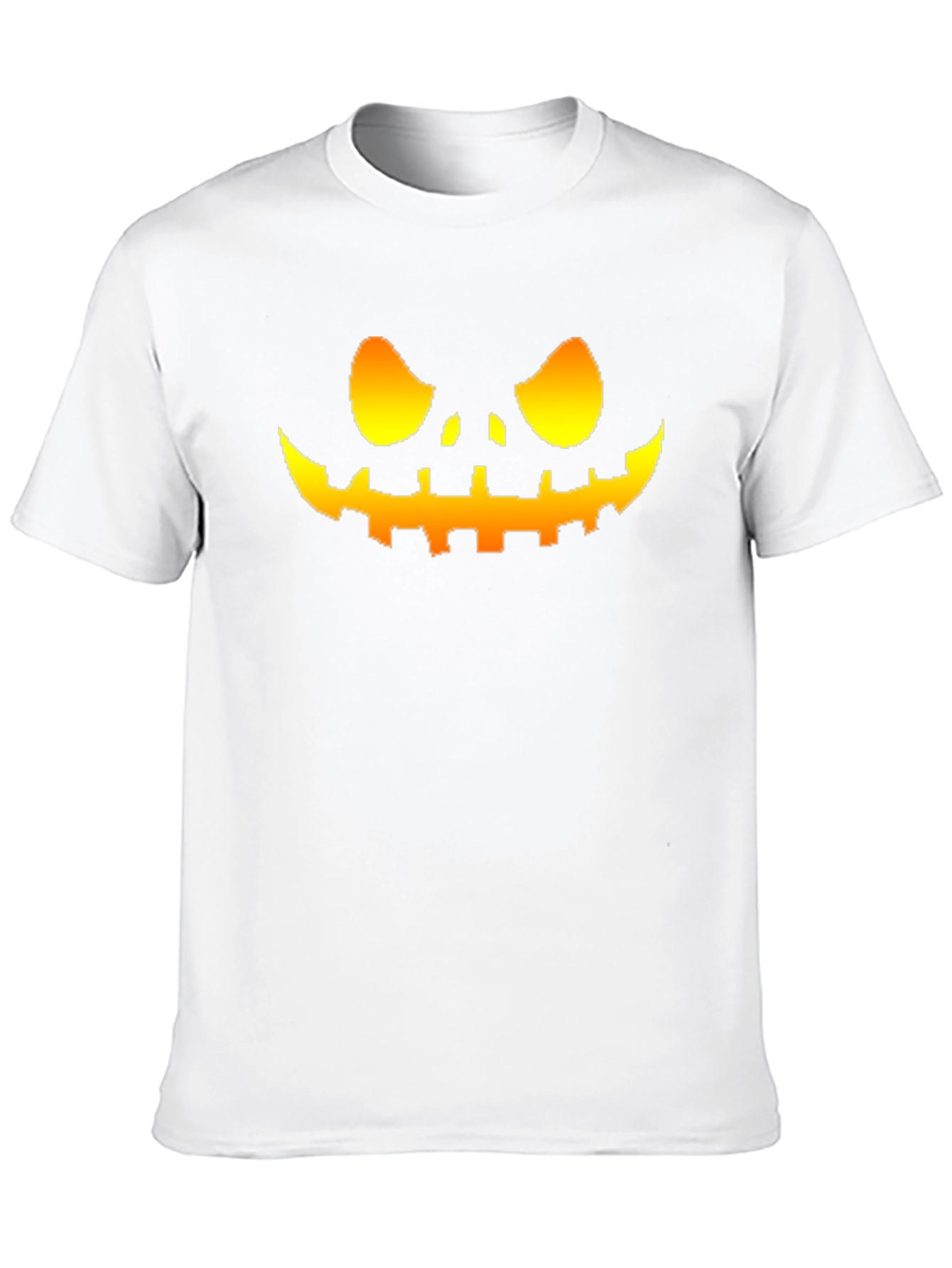 Mens Halloween Pumpkin Face Graphic T-Shirt