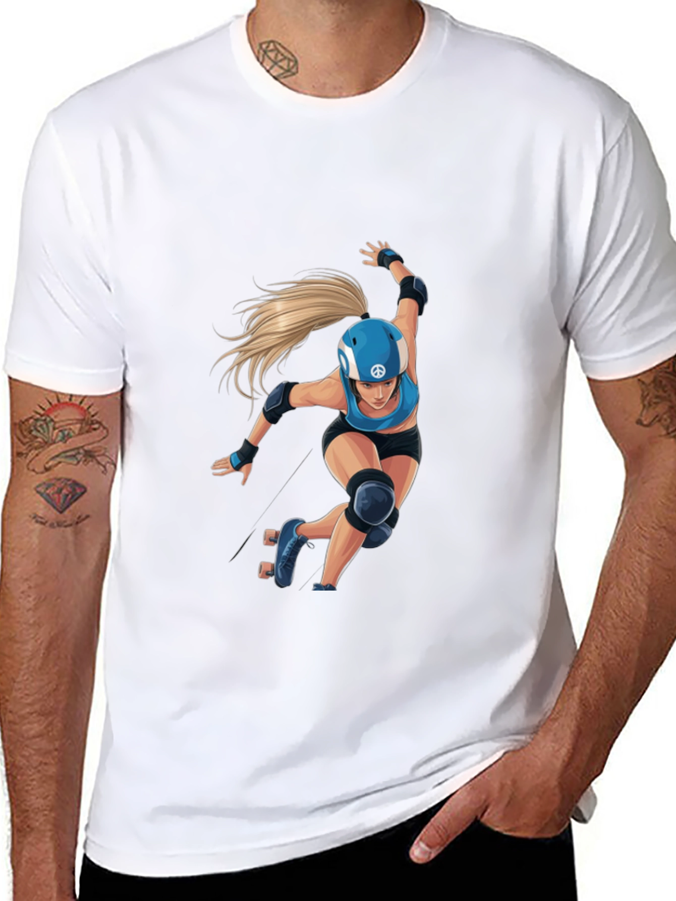 Roller Derby Graphic Tee - Black Cotton Blend