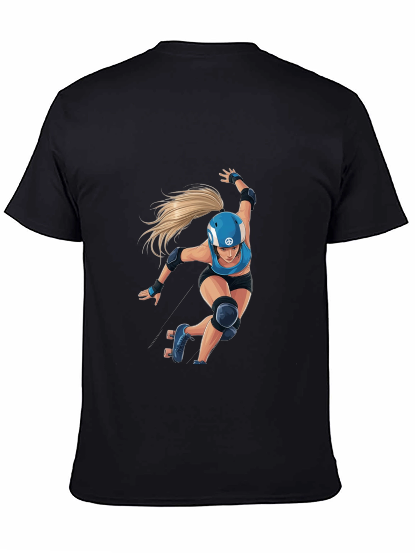 Roller Derby Graphic Tee - Black Cotton Blend
