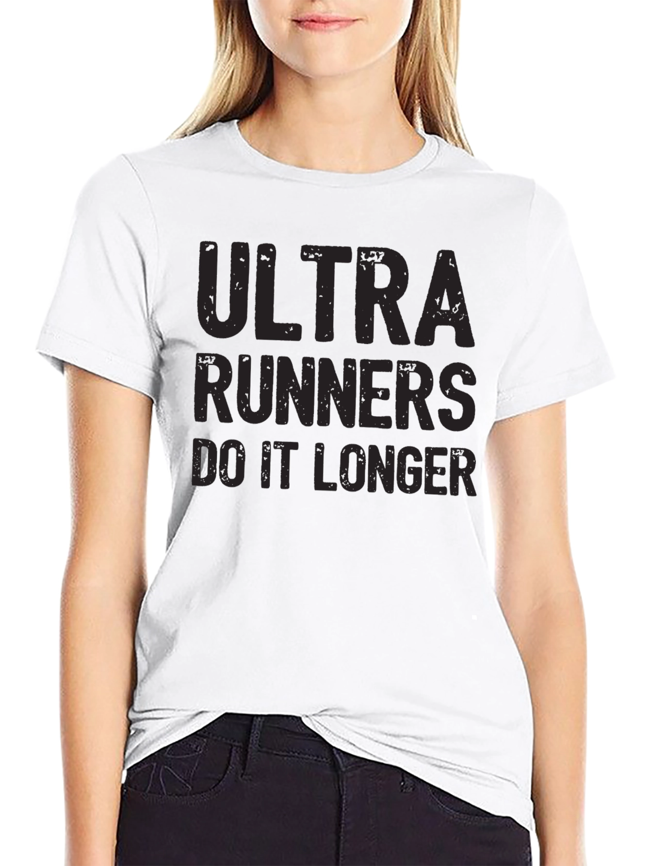 Ultra Runners Do It Longer Black T-Shirt