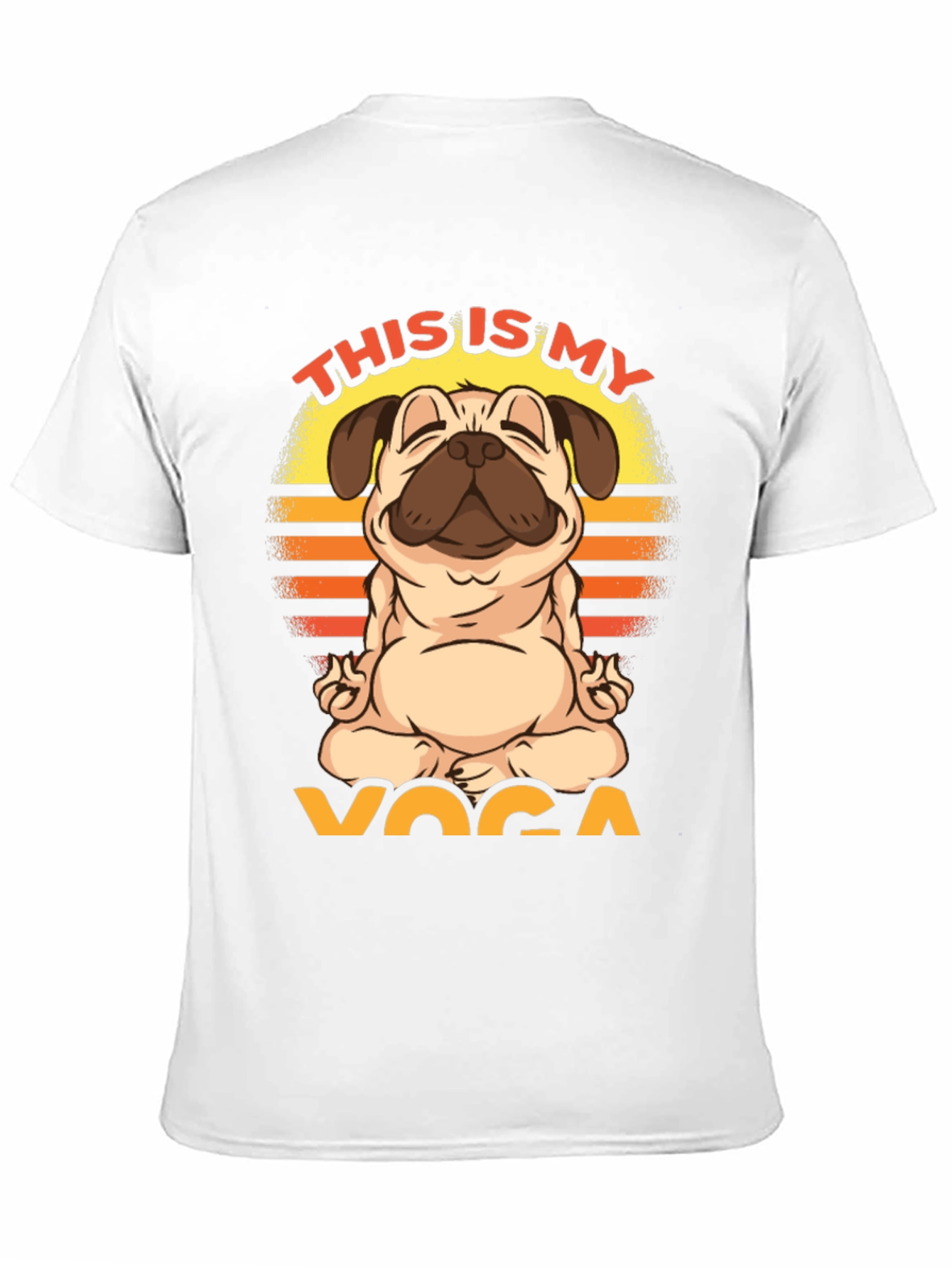 Yoga Pug T-Shirt - Meditating Dog Tee