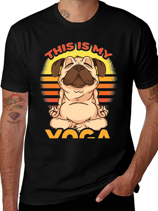 Yoga Pug T-Shirt - Meditating Dog Tee