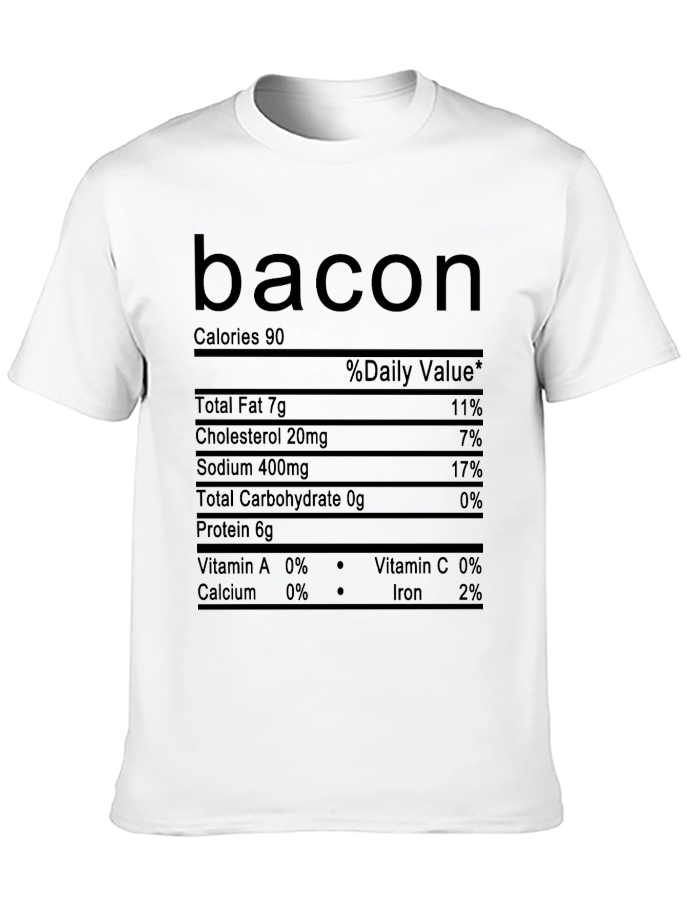 Funny Bacon Nutrition Facts Mens T-Shirt