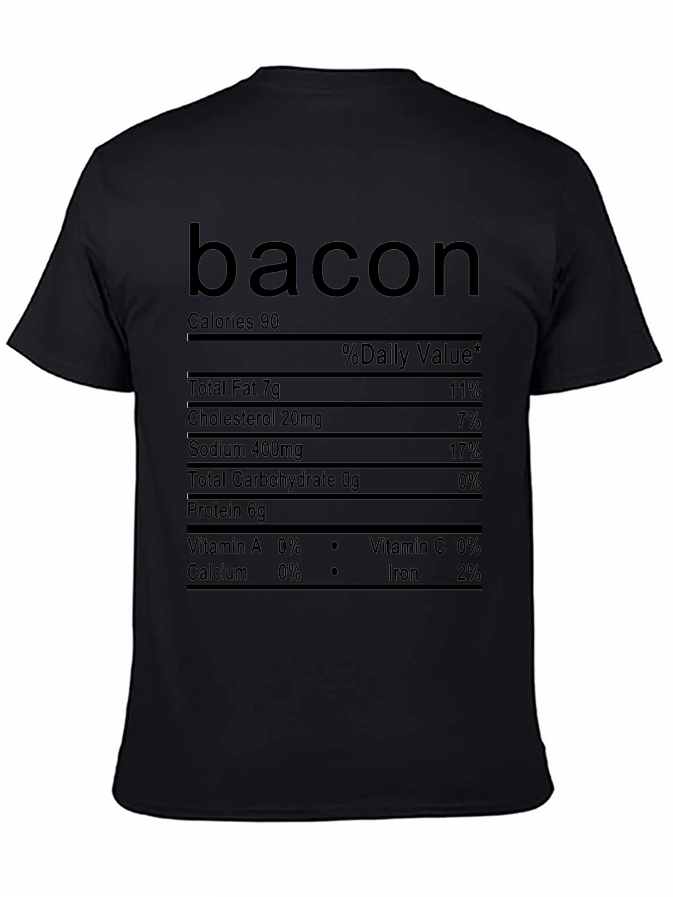 Funny Bacon Nutrition Facts Mens T-Shirt