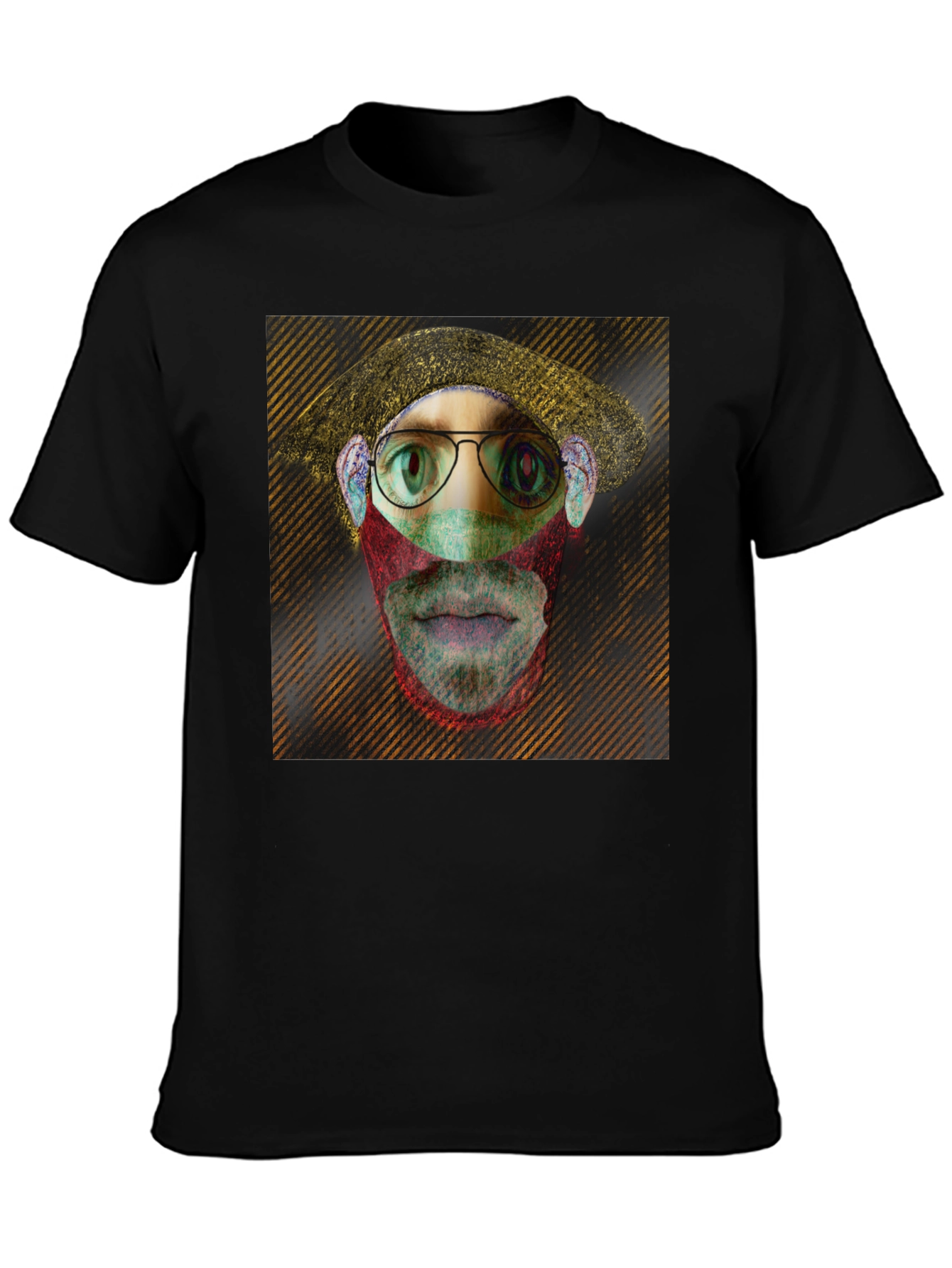 Eye-Catching Graphic Print Black T-Shirt