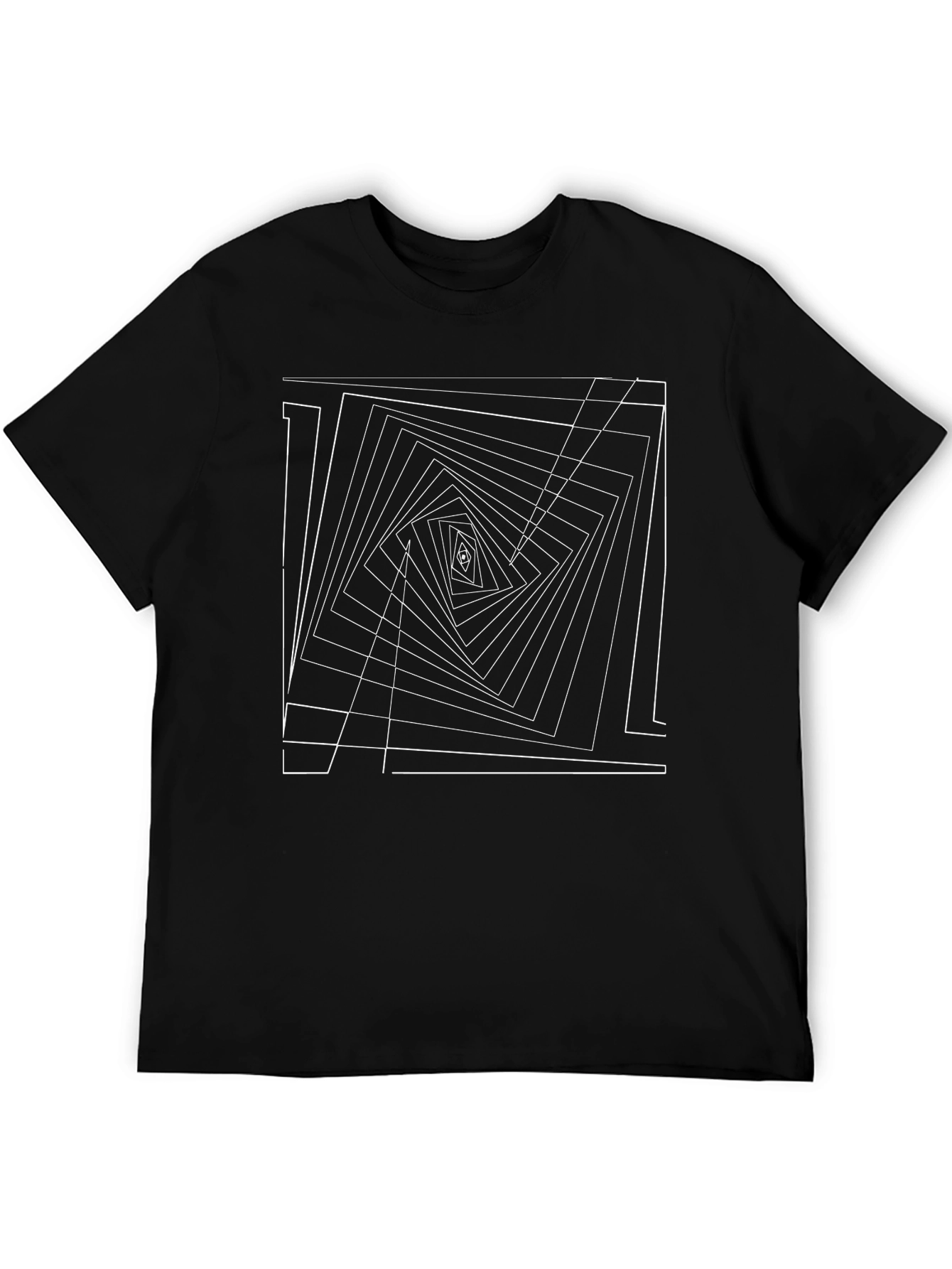 Abstract Illusion Black T-Shirt