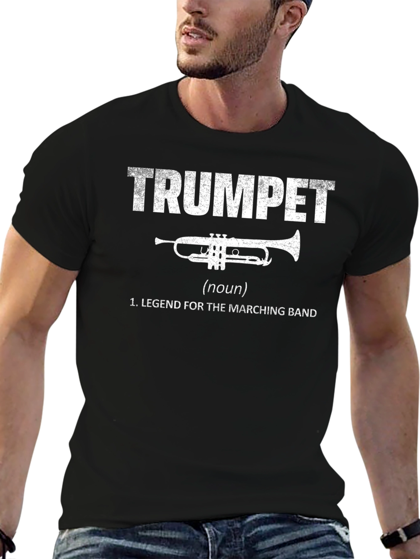 Trumpet Legend Marching Band Black T-Shirt