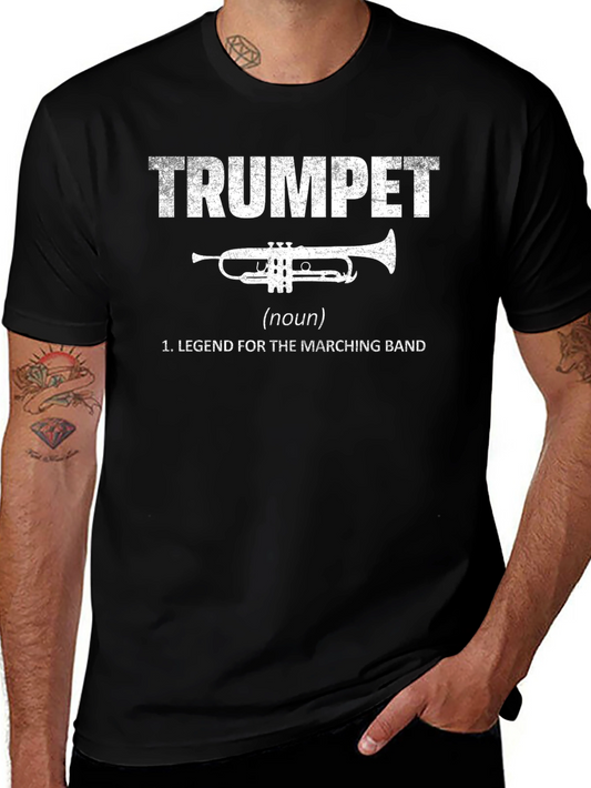 Trumpet Legend Marching Band Black T-Shirt
