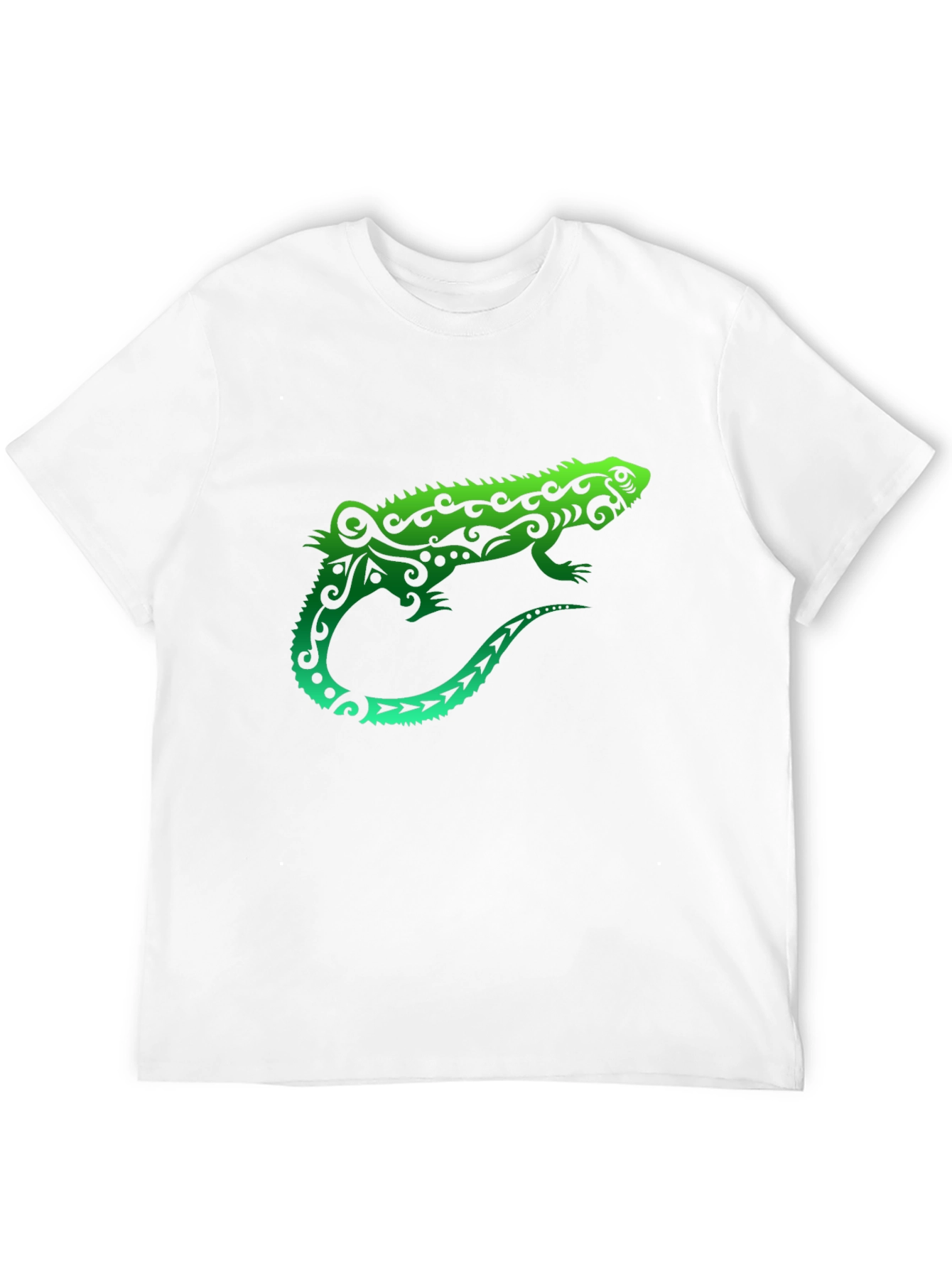 Tribal Iguana Black T-Shirt - Unique Design