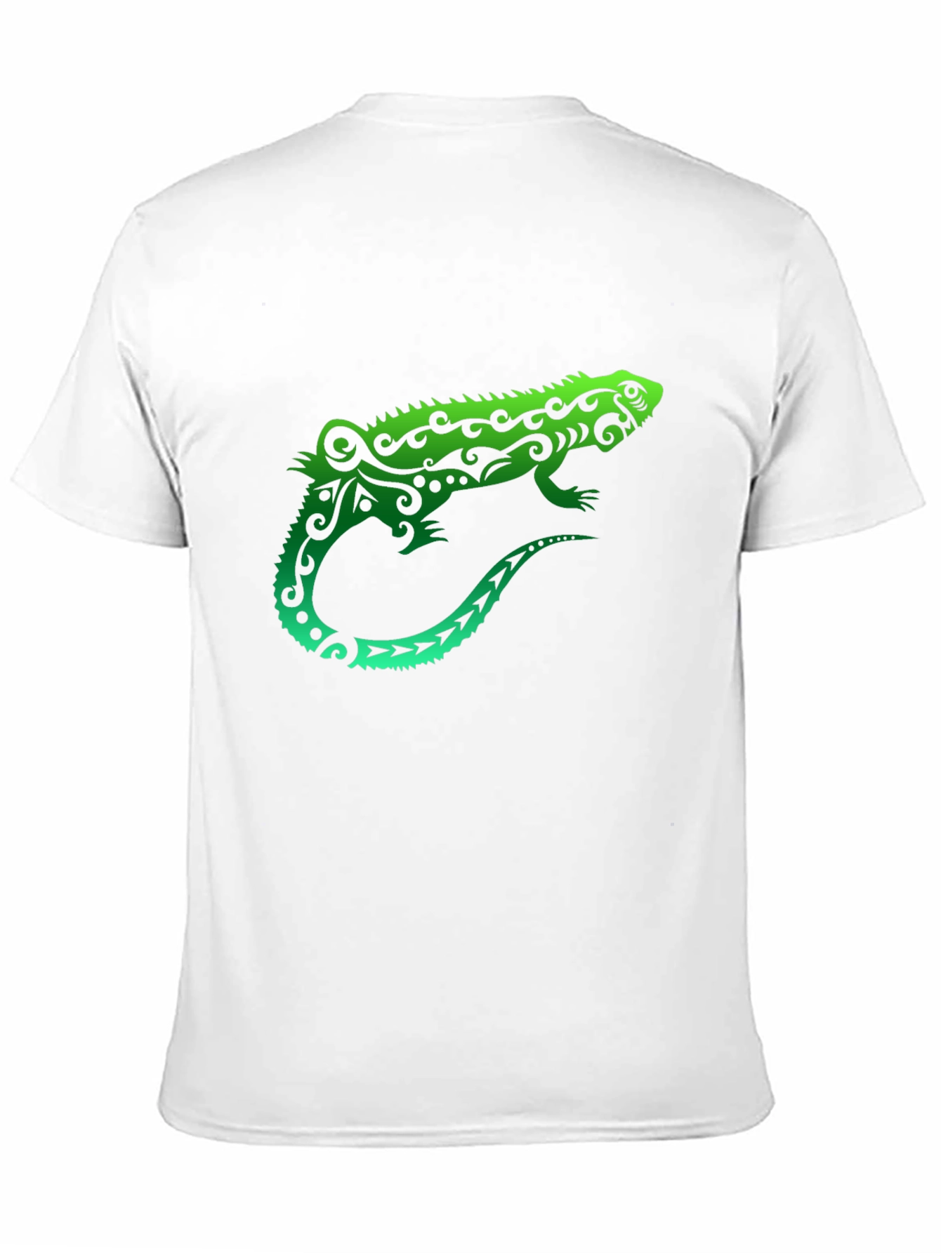 Tribal Iguana Black T-Shirt - Unique Design