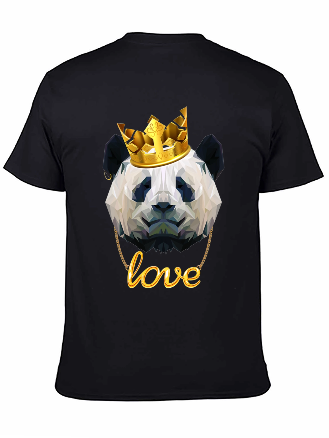 Panda King T-Shirt - Geometric Design