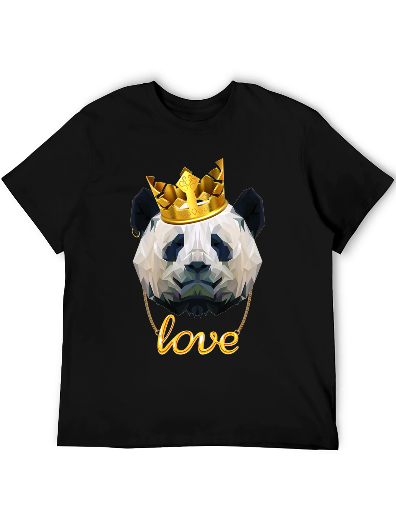 Panda King T-Shirt - Geometric Design
