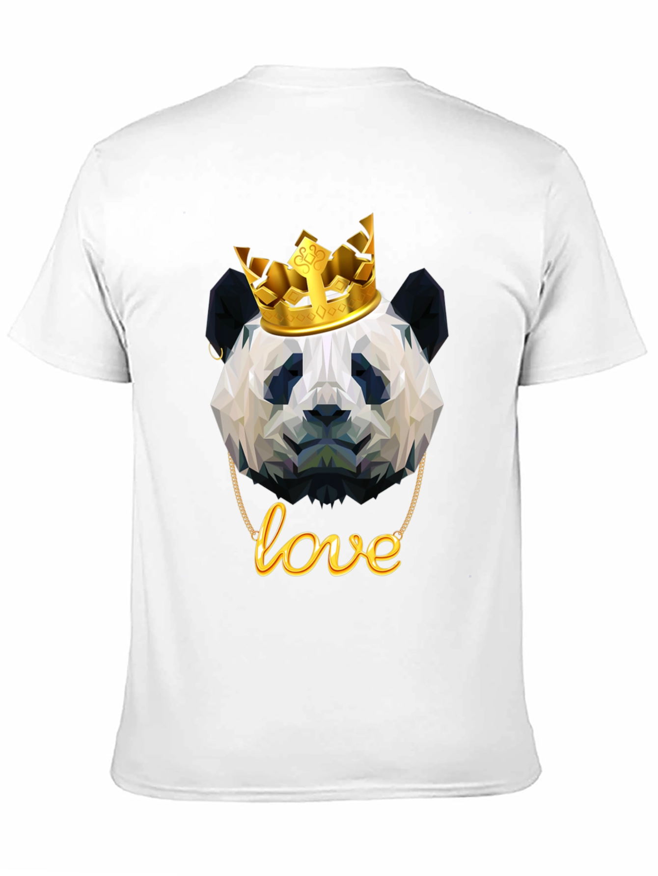 Panda King T-Shirt - Geometric Design