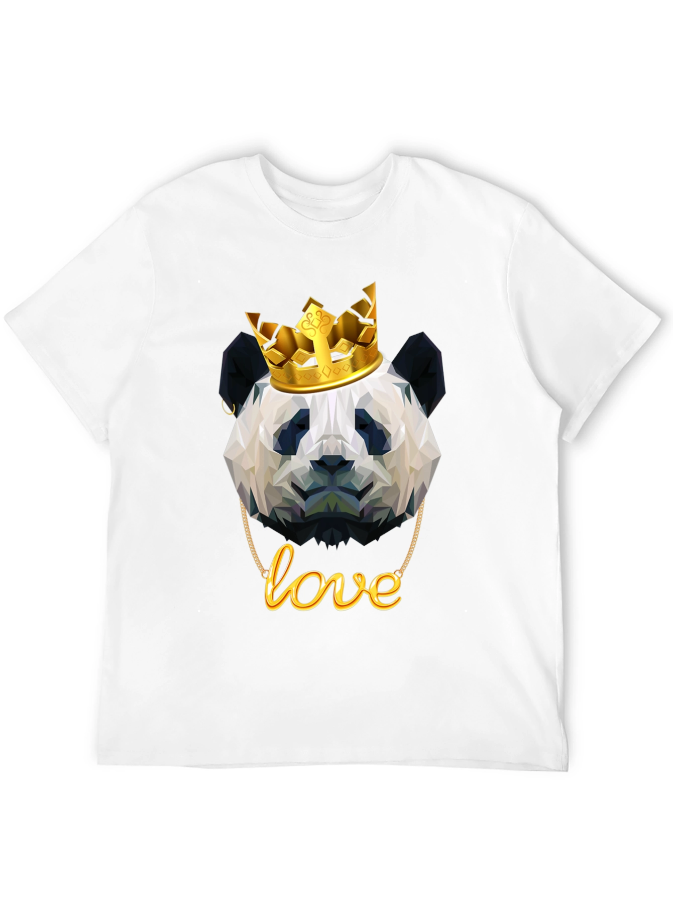 Panda King T-Shirt - Geometric Design