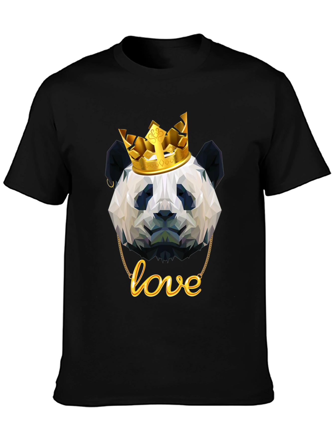 Panda King T-Shirt - Geometric Design