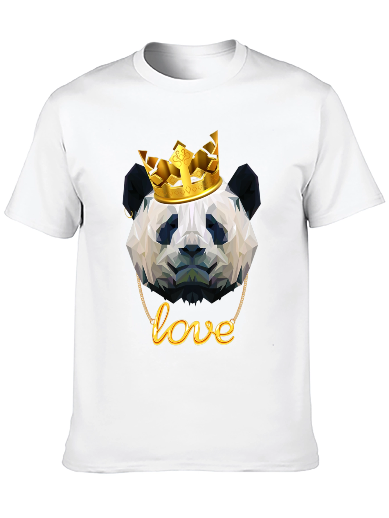 Panda King T-Shirt - Geometric Design