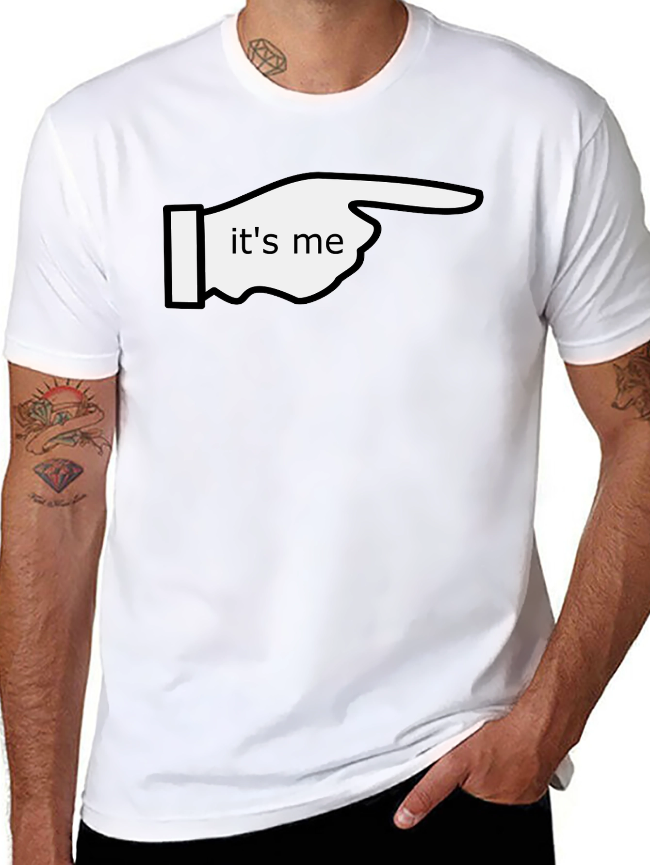 Its Me Pointing Graphic T-Shirt