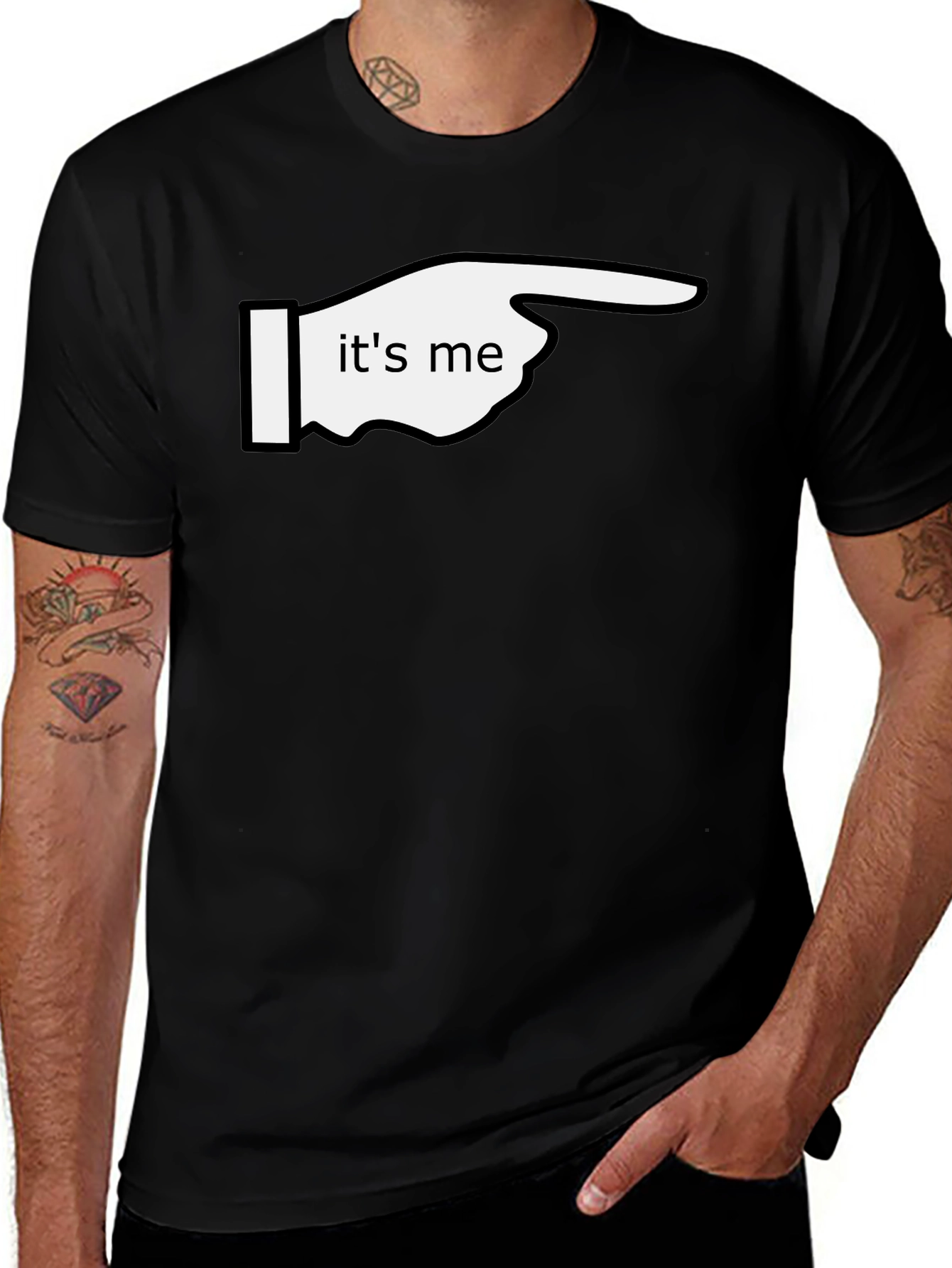 Its Me Pointing Graphic T-Shirt