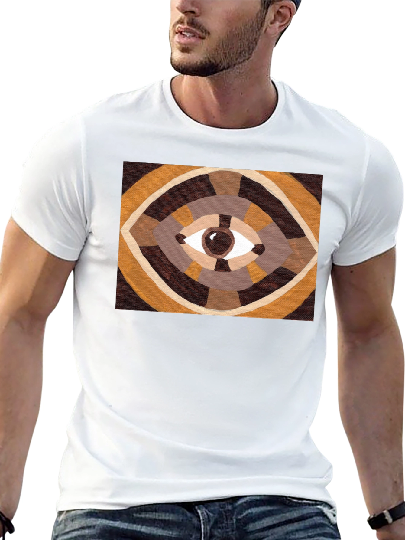 Eye Design Graphic T-Shirt - Black