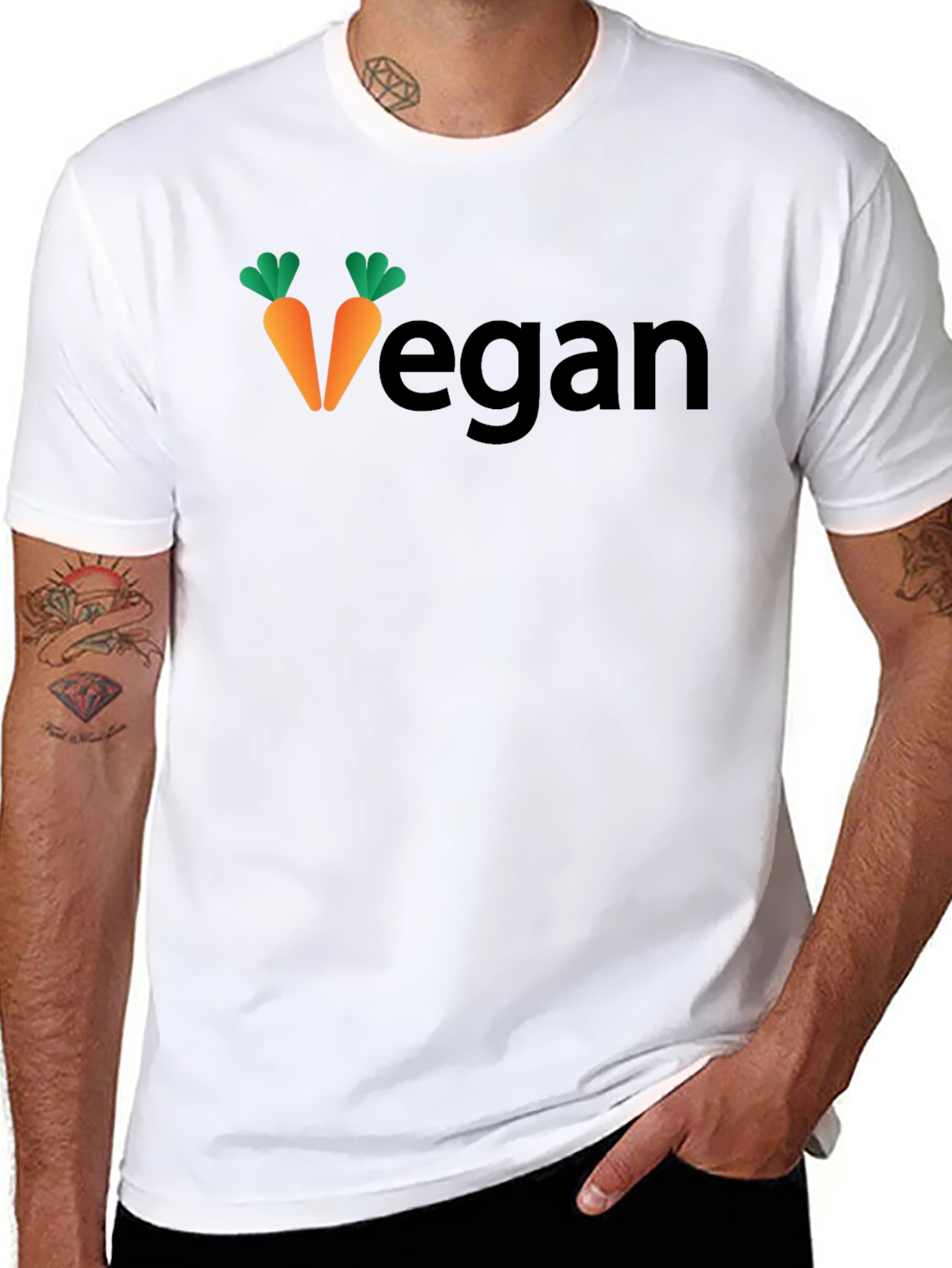 Vegan Carrot Graphic Tee - Unisex Casual Shirt