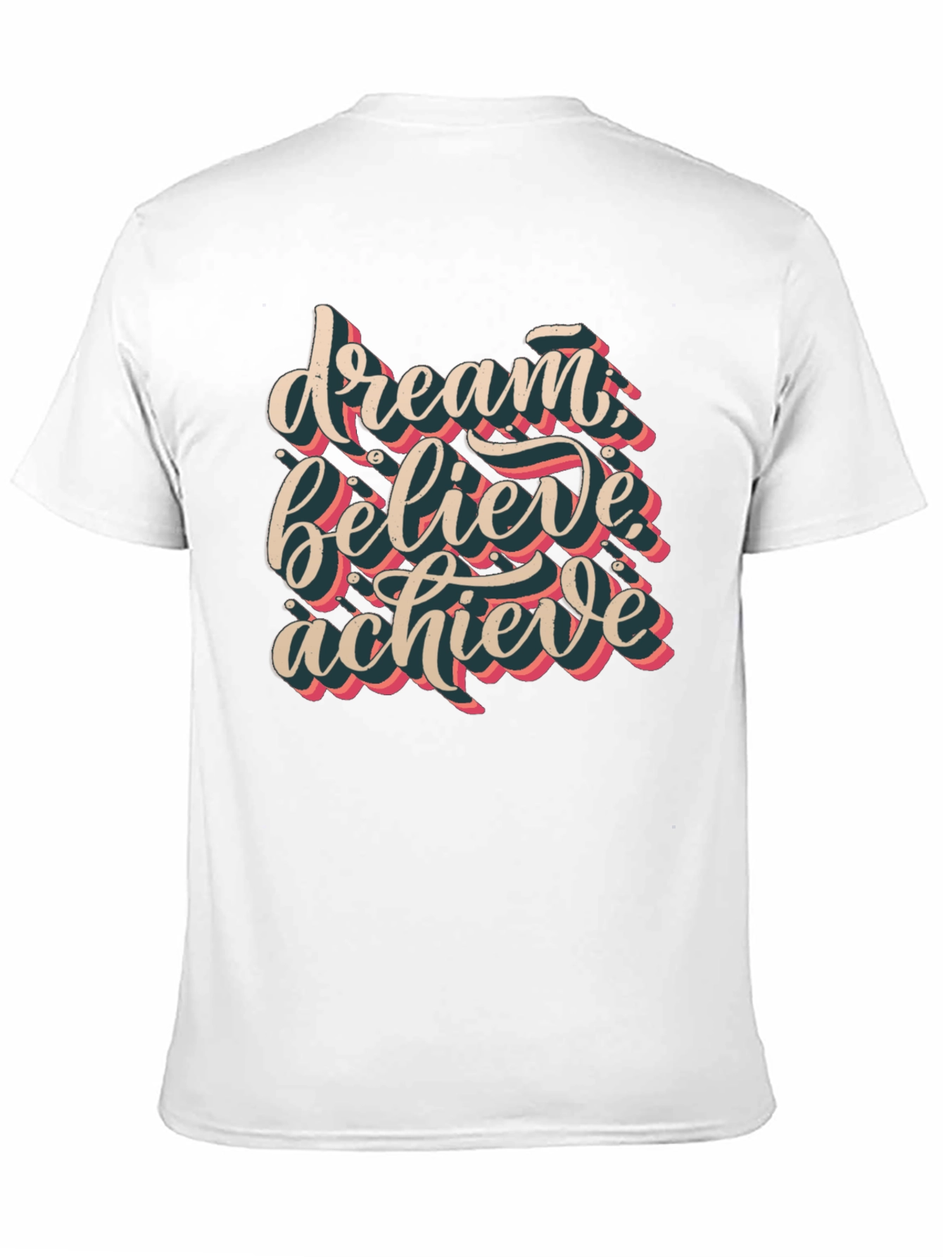 Dream Believe Achieve Graphic Tee - Black