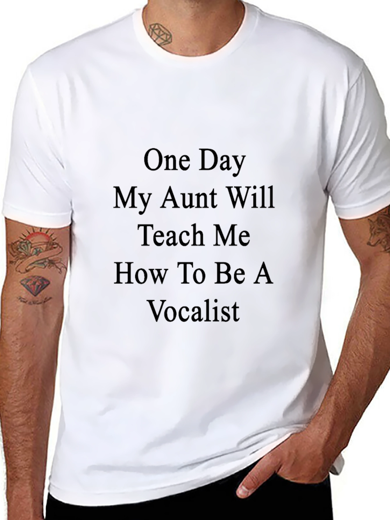 One Day My Aunt Will Teach Me Black T-Shirt
