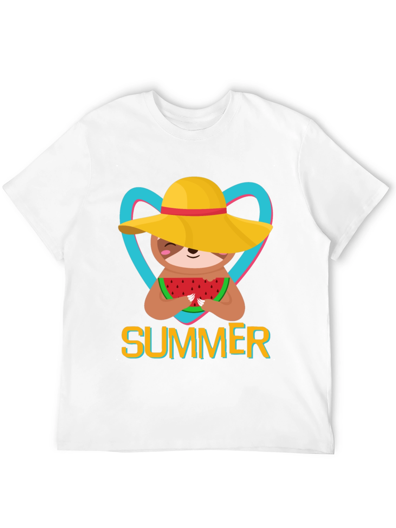 Summer Sloth T-Shirt: Watermelon & Sunshine!