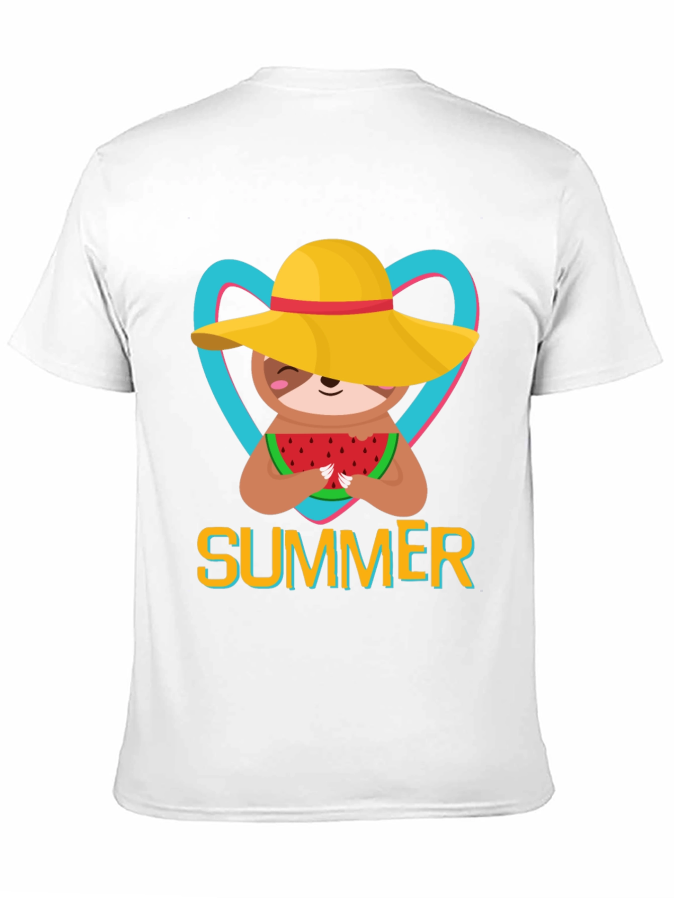 Summer Sloth T-Shirt: Watermelon & Sunshine!