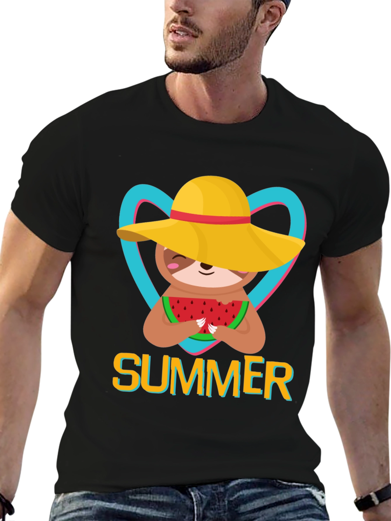 Summer Sloth T-Shirt: Watermelon & Sunshine!