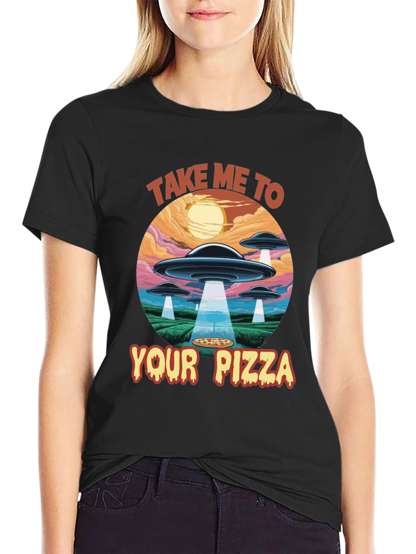 Take Me To Your Pizza Graphic T-Shirt