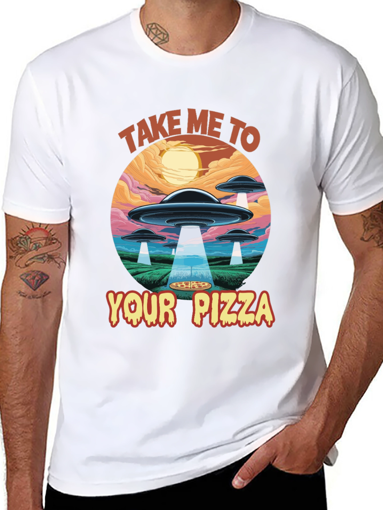 Take Me To Your Pizza Graphic T-Shirt