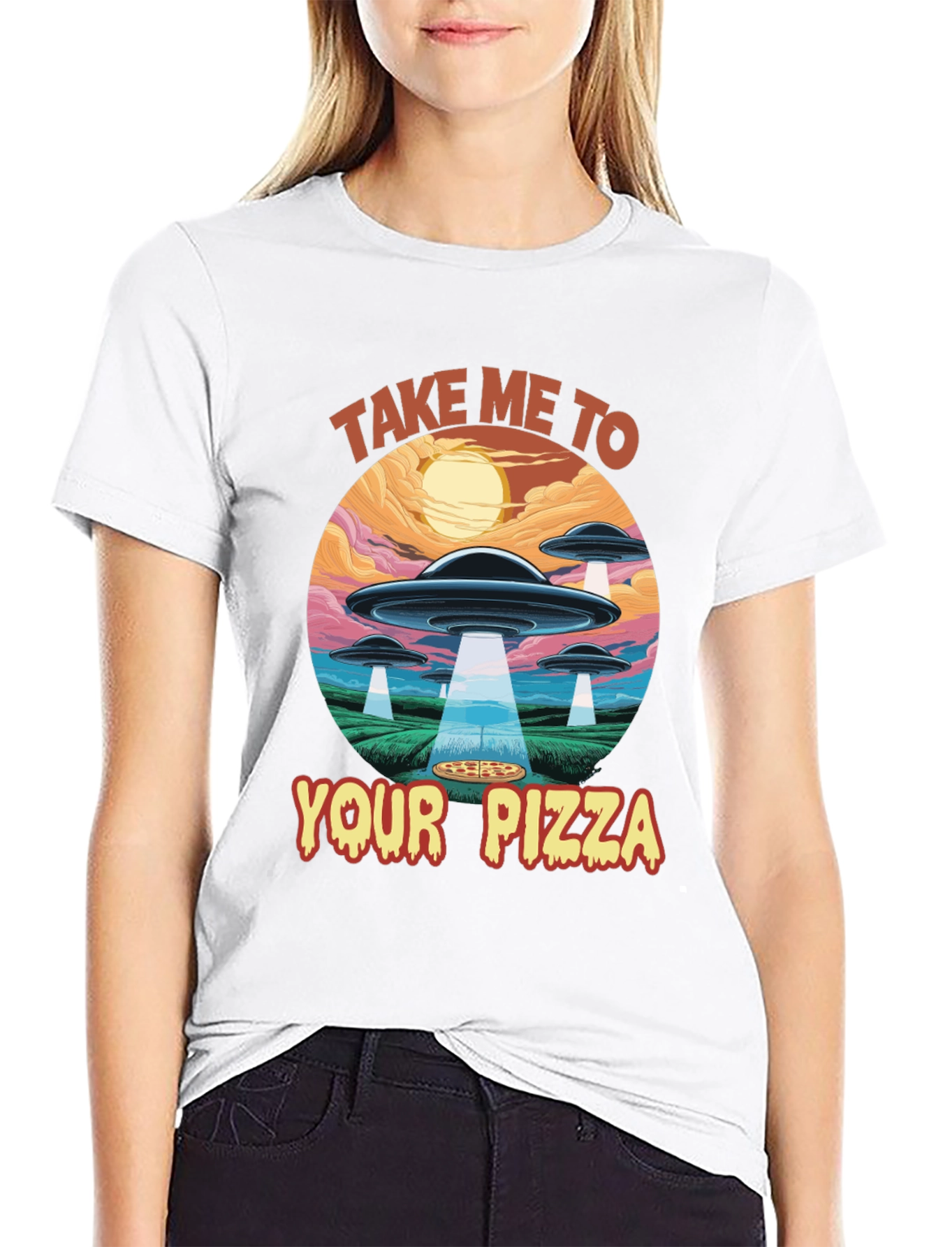 Take Me To Your Pizza Graphic T-Shirt