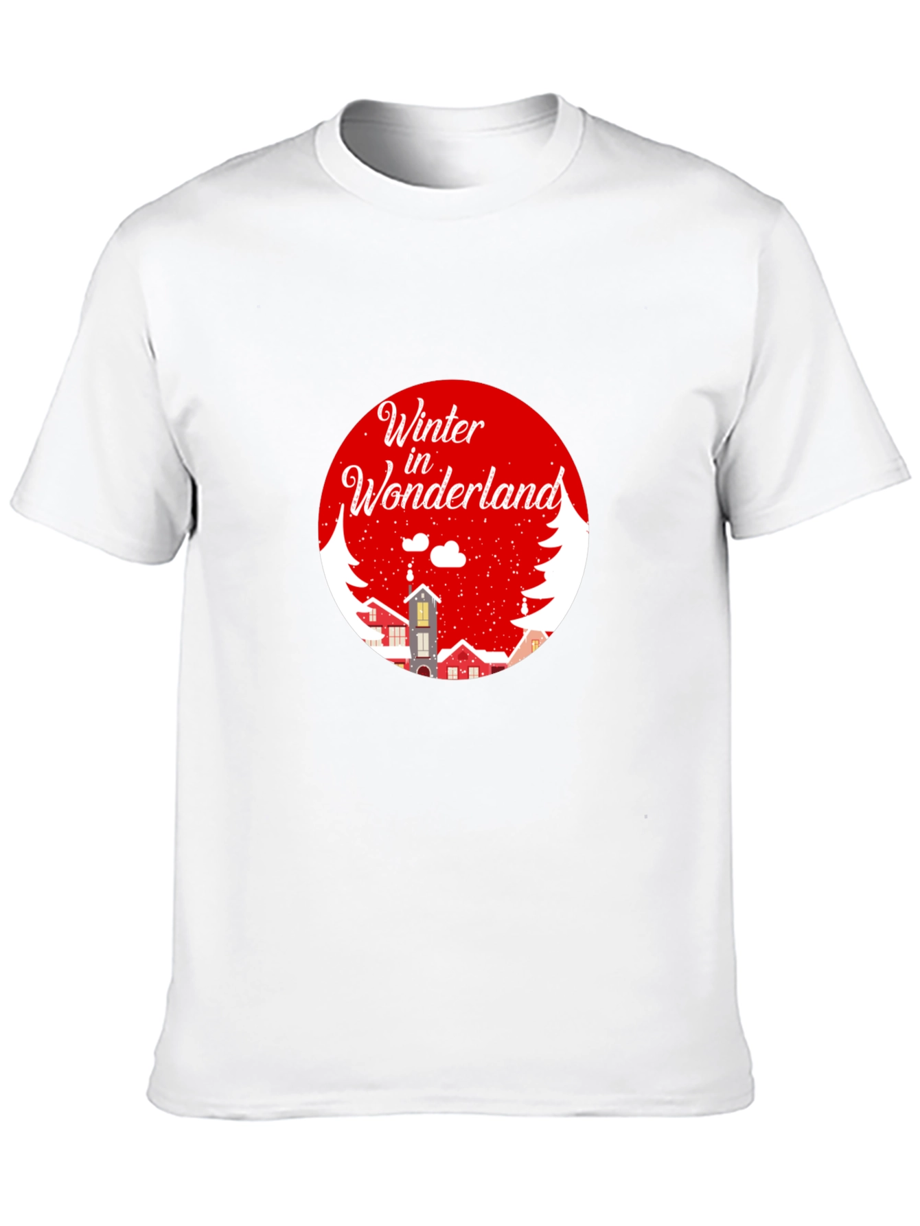 Winter Wonderland Graphic Tee - Black Cotton Blend