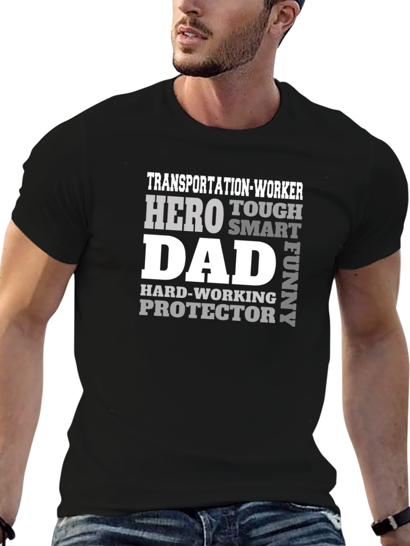 Transportation Worker Hero Dad Graphic T-Shirt