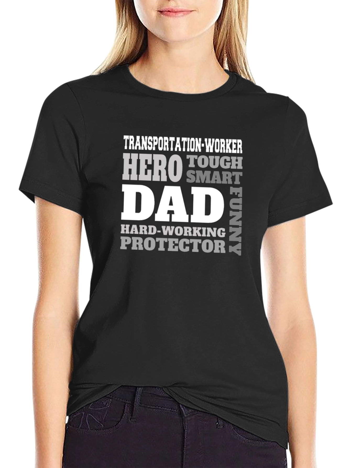 Transportation Worker Hero Dad Graphic T-Shirt