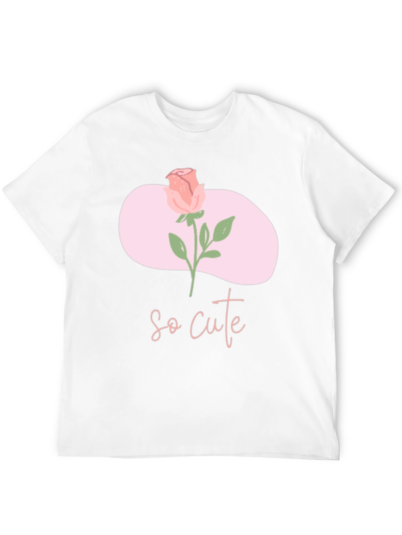 So Cute Rose Graphic Tee - Stylish Comfort