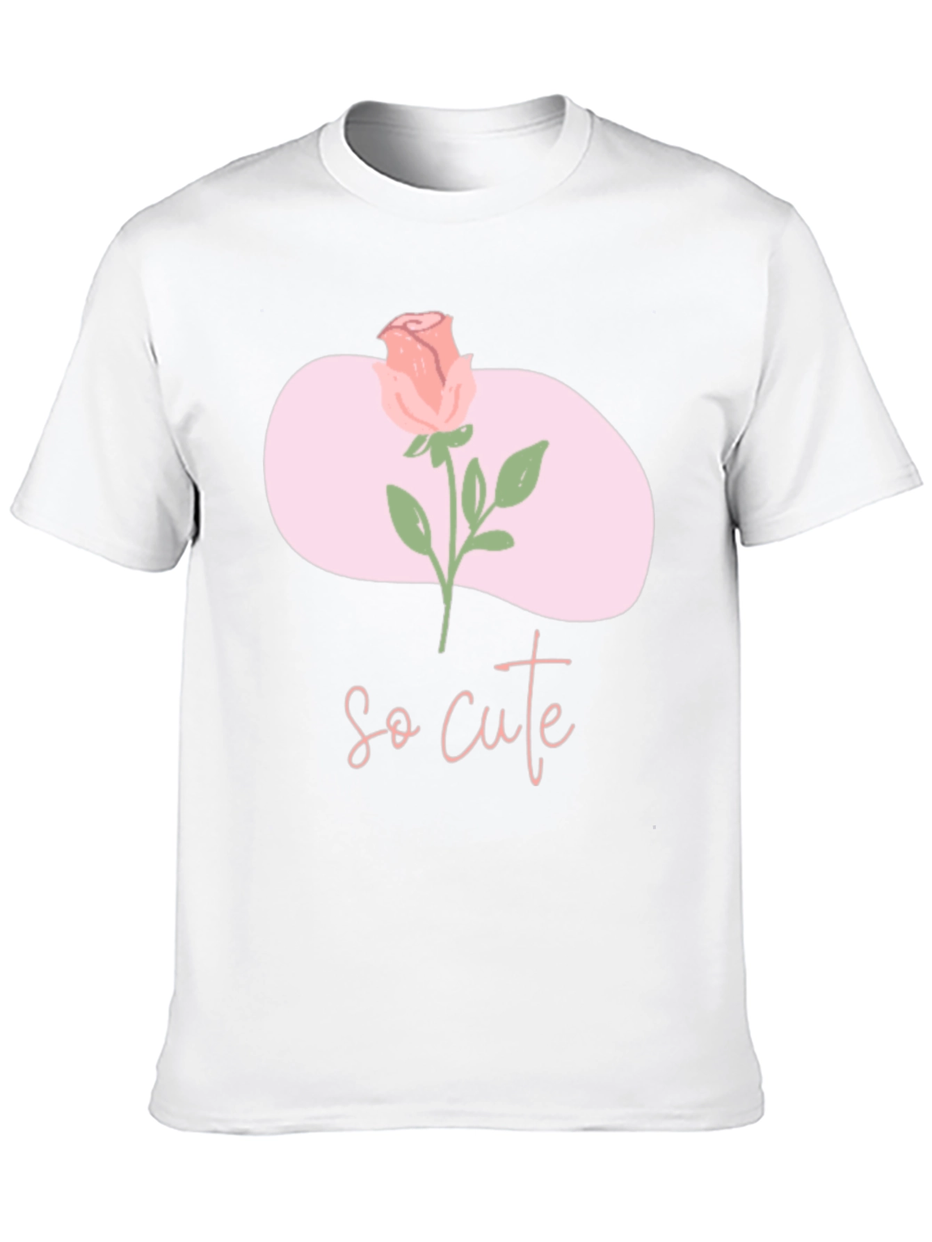 So Cute Rose Graphic Tee - Stylish Comfort