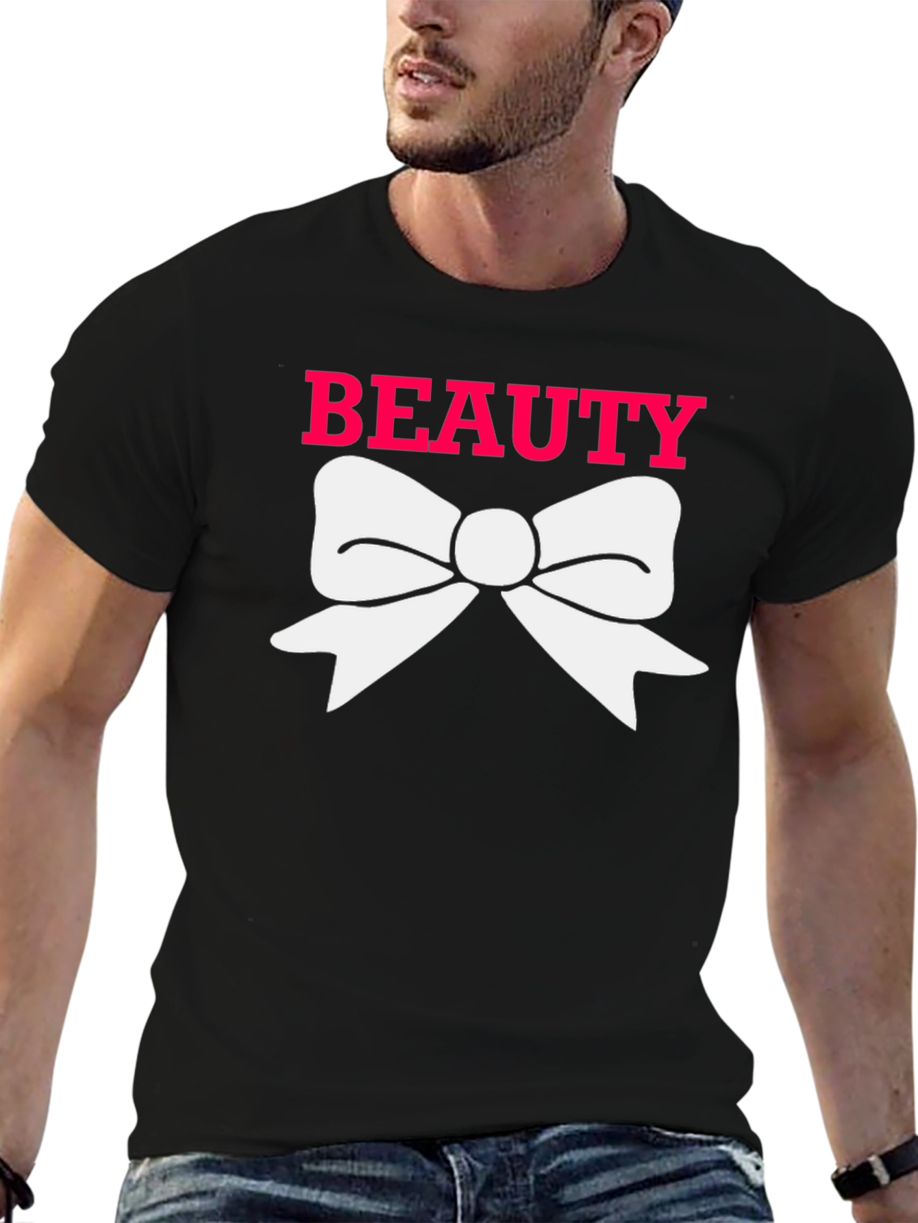 Beauty Bow Tee - Stylish Graphic T-Shirt