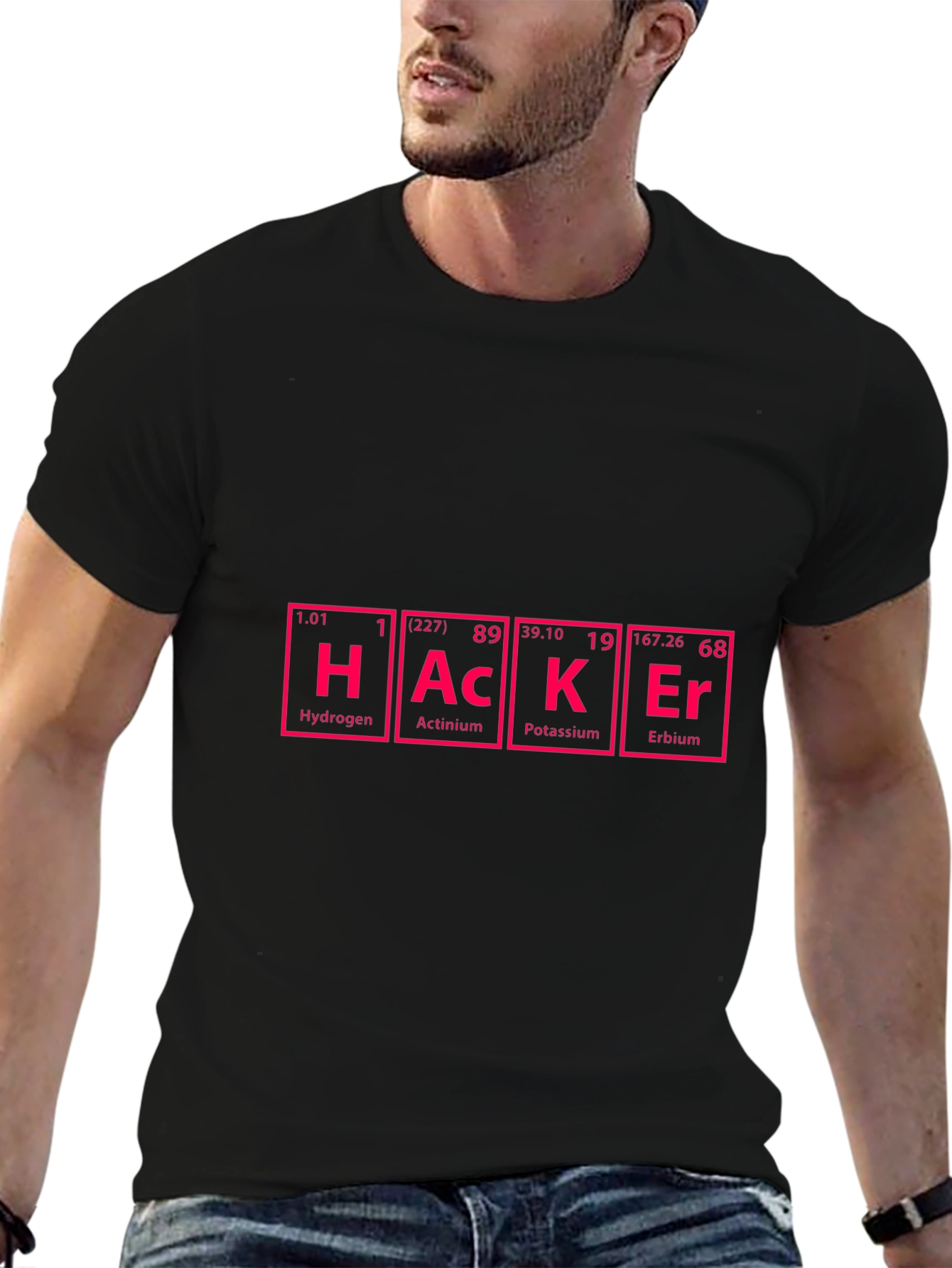 Hacker Periodic Table Style Graphic T-Shirt
